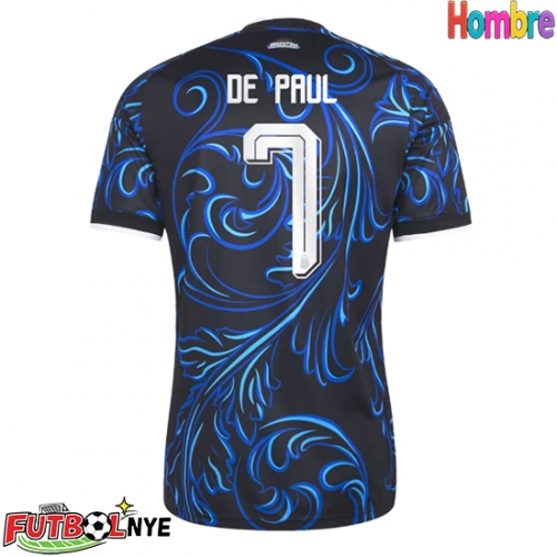 Camiseta Argentina Rodrigo De Paul #7 Visitante Equipación Mundial 2026 manga corta